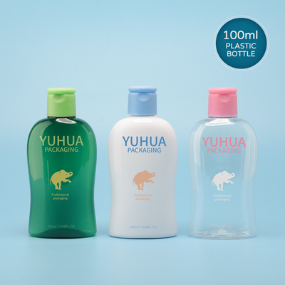 Botol Peras Plastik OEM 100ml Dengan Flip Top Cap Warna Putih Bening