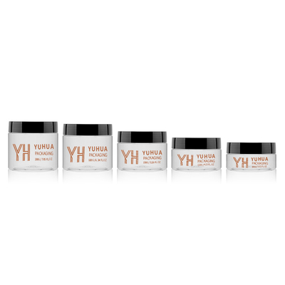 OEM ODM Layanan Kosong Plastik Transparan Kontainer Krim Wajah 180g body scrub toples dengan tutup