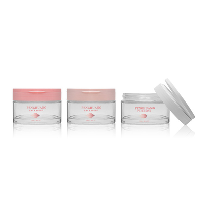 Toples Kaca Krim Kosmetik Mewah Dengan Matte Pink Cap 200g Lip Body Exfoliating Scrub Container