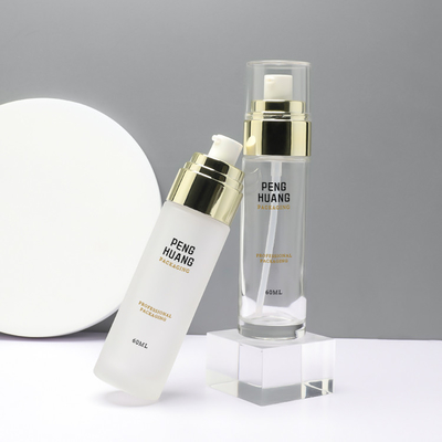 Botol Lotion Kaca Mewah 60ml Sablon Wadah Kemasan Kosmetik