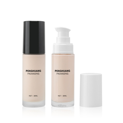 ODM 30ml Botol Kaca Kosong Cair Foundation Dengan Pump Face Care Moisturizer