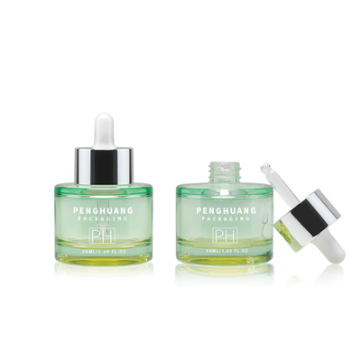 Botol Penetes Serum Minyak Esensial Kaca Hijau 20ml 30ml 50ml