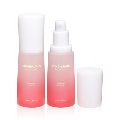 Set Botol Kosmetik Bentuk Bulat Perawatan Kulit Kaca Asam Hyaluronic