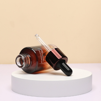Botol Penetes Kaca Minyak Esensial Lukisan Kustom 30ml Perawatan Kulit Kosong