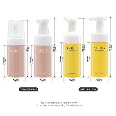 Kustom 100ml 120ml Botol Pompa Busa Plastik Untuk Cuci Tangan Sabun Pembersih Wajah Cair