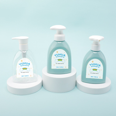 Botol Losion Plastik Krim Pencuci Tubuh 250ml Label Anak Pompa Bunga Lucu