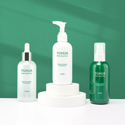 120ML 150ml Botol Penetes Plastik Hijau Sablon Sutra Kemasan Krim Lotion