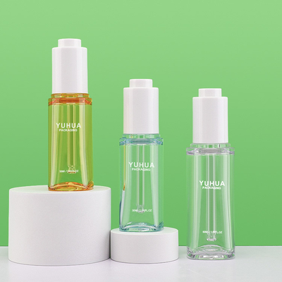 30ml 50ml Botol Serum Plastik PETG Kustom Dengan Tutup Penetes