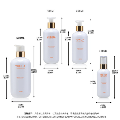 Kemasan Plastik Kemasan Skincare Botol Bulat 120ml 250ml Kemasan Shampoo 300ml