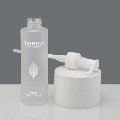 Pompa Minyak PET Silinder Botol Plastik Bulat Logo Sablon Sutra 24/410 100ml 120ml