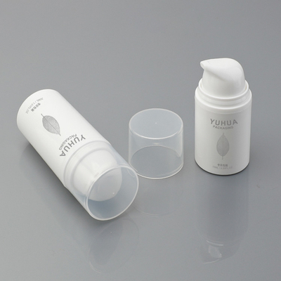 Botol Kemasan Plastik Kustom 15ml 30ml 50ml Botol Tanpa Udara Putih