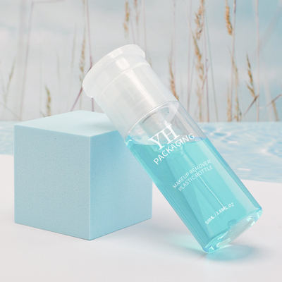 50ml 60ml Penghapusan Makeup Botol Kemasan Plastik PET PP Dengan Pompa Tekan Ukuran Samll
