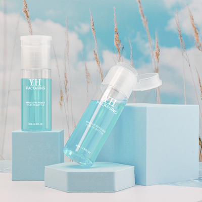 50ml 60ml Penghapusan Makeup Botol Kemasan Plastik PET PP Dengan Pompa Tekan Ukuran Samll