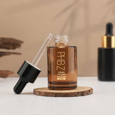 Percetakan khusus Serum Dropper Botol 30ml Kaca Botol Minyak Esensial