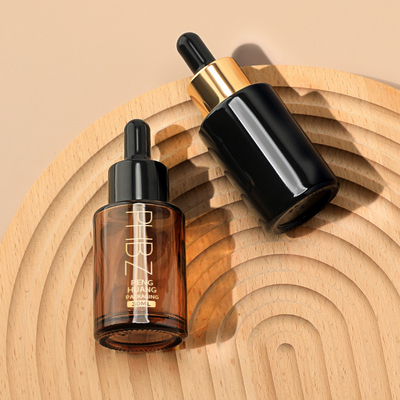 Percetakan khusus Serum Dropper Botol 30ml Kaca Botol Minyak Esensial