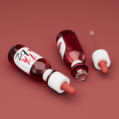 Botol minyak esensi Serum Toner Kaca Non - beracun Untuk kemasan kosmetik