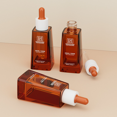 Botol Dropper Serum Minyak 30ml Trapezoid Klasik Untuk Kemasan Perawatan Kulit