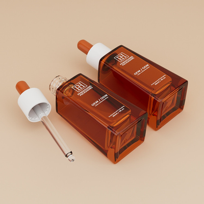 Botol Dropper Serum Minyak 30ml Trapezoid Klasik Untuk Kemasan Perawatan Kulit