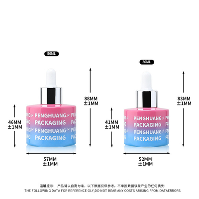 Botol Serum Minyak Kaca Mewah Dengan Tutup Dropper 30ml 50ml