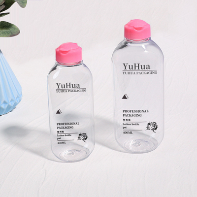 Botol Sampo Plastik Bulat Custom 250ml 400ml Botol Lotion Plastik Flip Top Daur Ulang