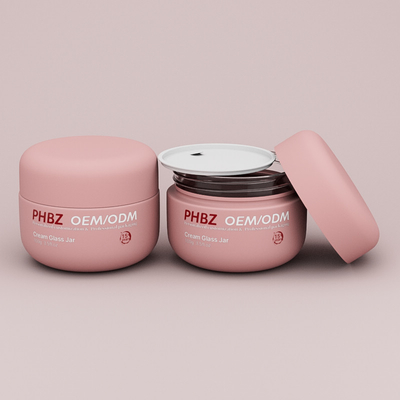 Luxury Round Empty 100g Cream Kaca Botol untuk Wajah Cream Body Scrub Masker Wajah Butter