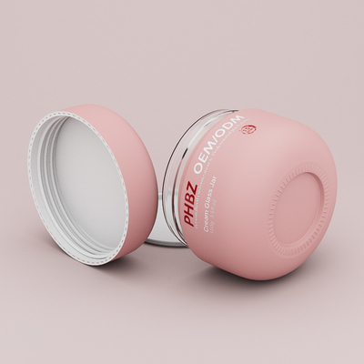 Luxury Round Empty 100g Cream Kaca Botol untuk Wajah Cream Body Scrub Masker Wajah Butter