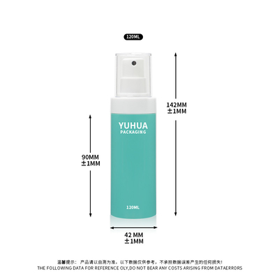 Botol Pompa Semprot Plastik Berwarna 120ml Kosong Putih halus untuk Air Toner Tubuh
