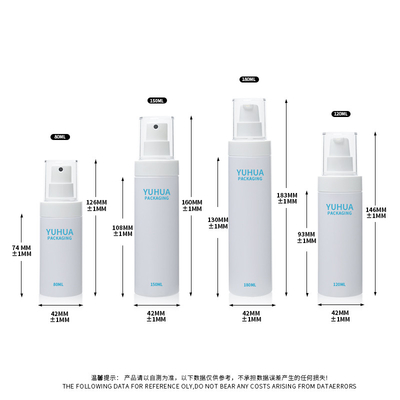 Logo yang disesuaikan 120ml 150ml 180ml Botol Pompa Semprotan Plastik Putih dengan Semprotan Kabut halus