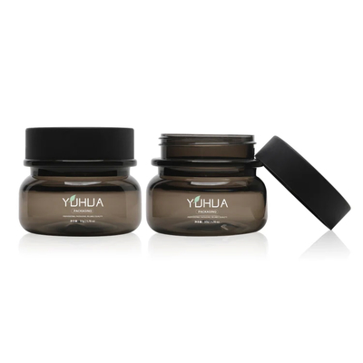 Custom Round Custom Logo Plastic Cream Jar dengan Matte Finish dan Screw Cap