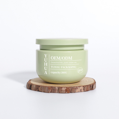 Bentuk bulat kosong mulut lebar Plastik Cream Jar 300g 550g 10oz Hair Body Scrub Container
