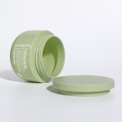 Bentuk bulat kosong mulut lebar Plastik Cream Jar 300g 550g 10oz Hair Body Scrub Container