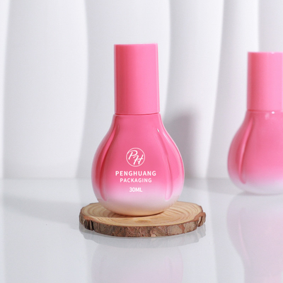 Grosir 30ml Serum Dan Toner Custom Logo Lotion Cream Botol Kaca Dengan Pompa