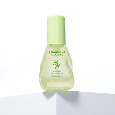 Avocado Green Clear 30ml Kaca Cairan Bottle Untuk Pengemasan Perawatan Kulit