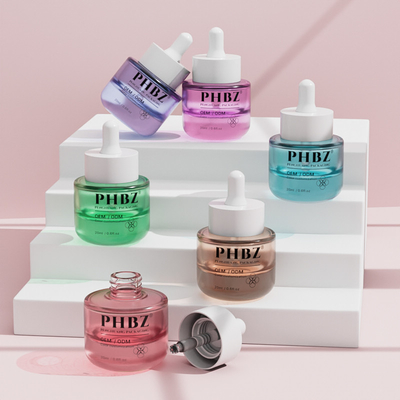 Flat Shoulder tebal 20ml botol dropper minyak serum kaca