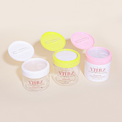 270g 330g 360g FLIP top cap makeup wadah kapas hewan peliharaan plastik kosmetik top jar dengan pinset