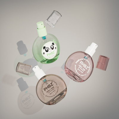 Kontainer kemasan kosmetik kaca untuk dasar cair 60ml Pompa lotion krim Botol