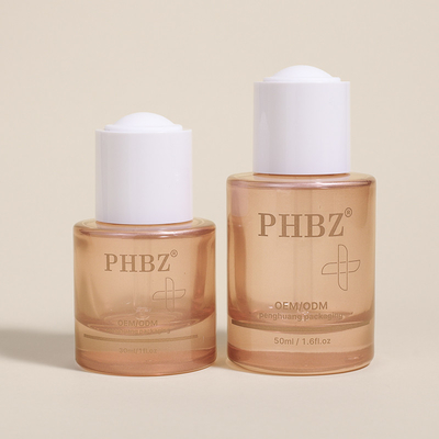 Botol dropper kaca bening beku dengan pipet cap Skincare Packaging Container Serum Botol