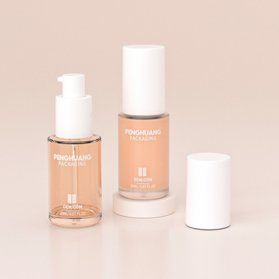 Kemasan Kosmetik Mewah Botol Serum Minyak Rambut Kaca Botol Pompa Lotion 20ml