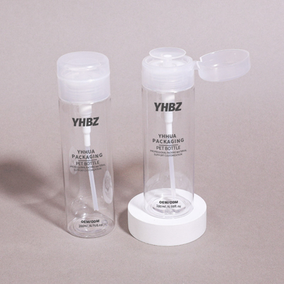 Clear Push Top Botol Plastik Untuk Kuku Polish Remover Makeup Remover Toner
