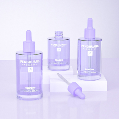 Kontainer Kemasan Kosmetik Mewah 80ml 100ml 120ml Botol Serum Dropper Kapasitas Besar
