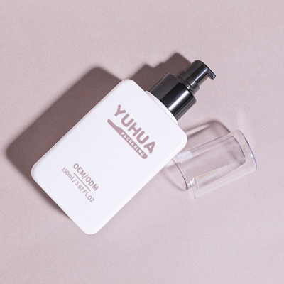Botol Pompa Lotion Plastik yang Dapat Diandalkan Botol Plastik Kuadrat Kosong 150ml