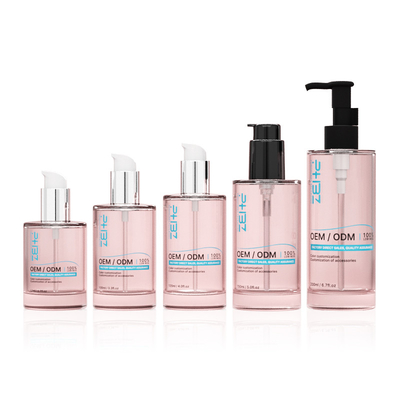 Botol Kosmetik Kaca Disesuaikan 100ml 120ml 150ml Serum Lotion Pompa Botol