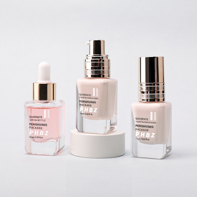 Botol Kaca Lantai Lintang Lintang 15ml Ukuran Sampel Botol Lotion Kosmetik