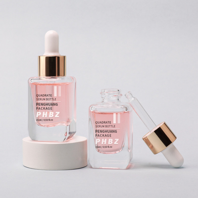 Serum Botol Minyak Rambut15ml Kemasan Kosmetik Botol Limbah Dasar Liquid Square