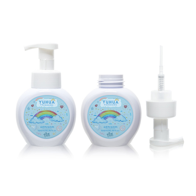 Botol Shampoo Lotion Bulat 300ml Botol Foam Plastik Untuk Pembersihan Wajah