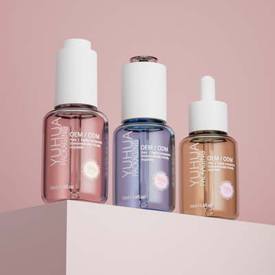 50ml botol dropper serum yang dapat disesuaikan ODM/OEM Clear Oil Serum Plastic Bottle