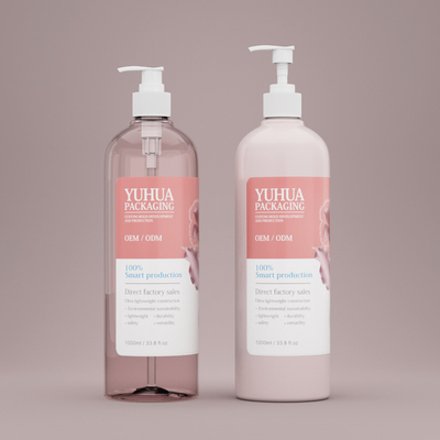 Grosir Botol Lotion Plastik Putih1000ml Custom PET Shampoo dan Conditioner Botol