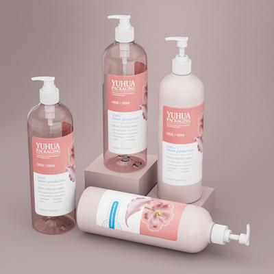Grosir Botol Lotion Plastik Putih1000ml Custom PET Shampoo dan Conditioner Botol