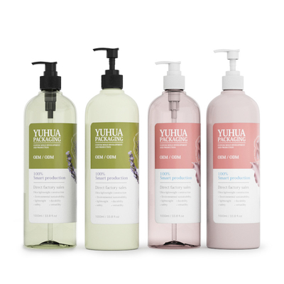Grosir Botol Lotion Plastik Putih1000ml Custom PET Shampoo dan Conditioner Botol