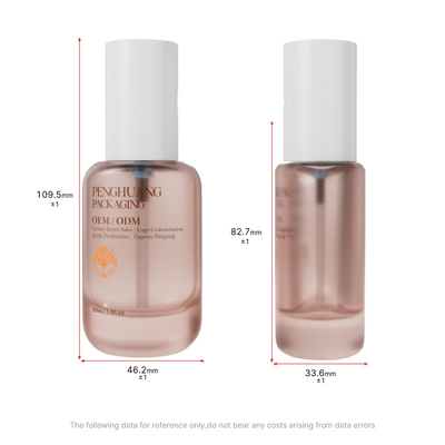 Botol Kaca Transparent Foundation 30ml 1oz Grosir Botol Foundation Kosong dengan tutup